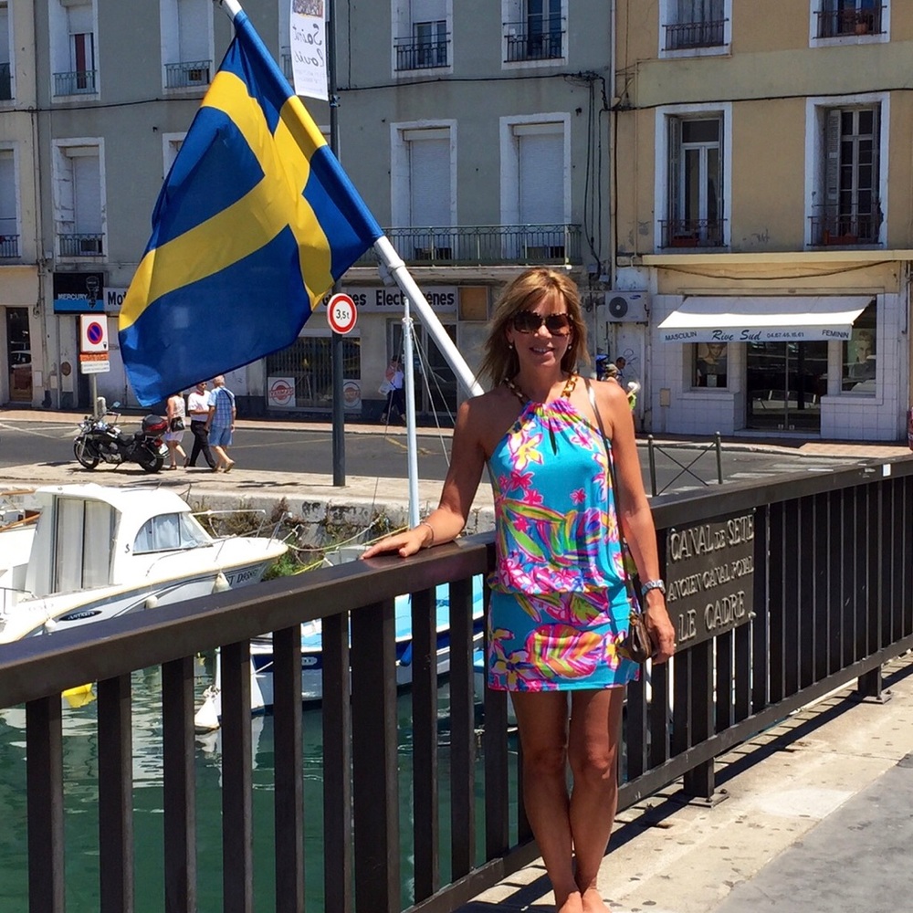 Lilly Pulitzer dress with tortoise shell straps